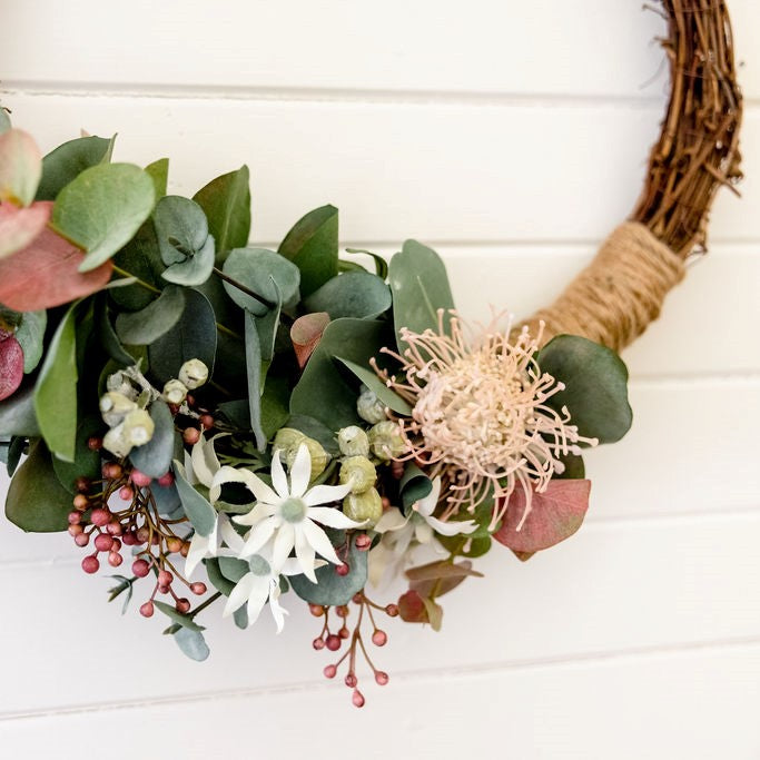 Eucalyptus Protea ANZAC Wreath