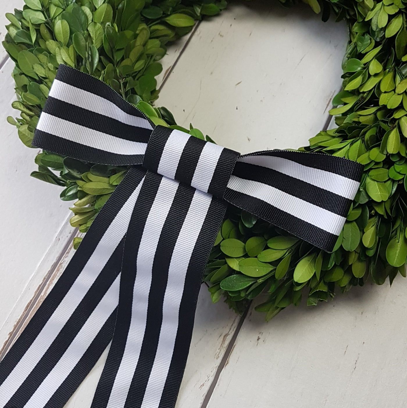 Wreath Bows & Ribbons - Horizontal Stripe