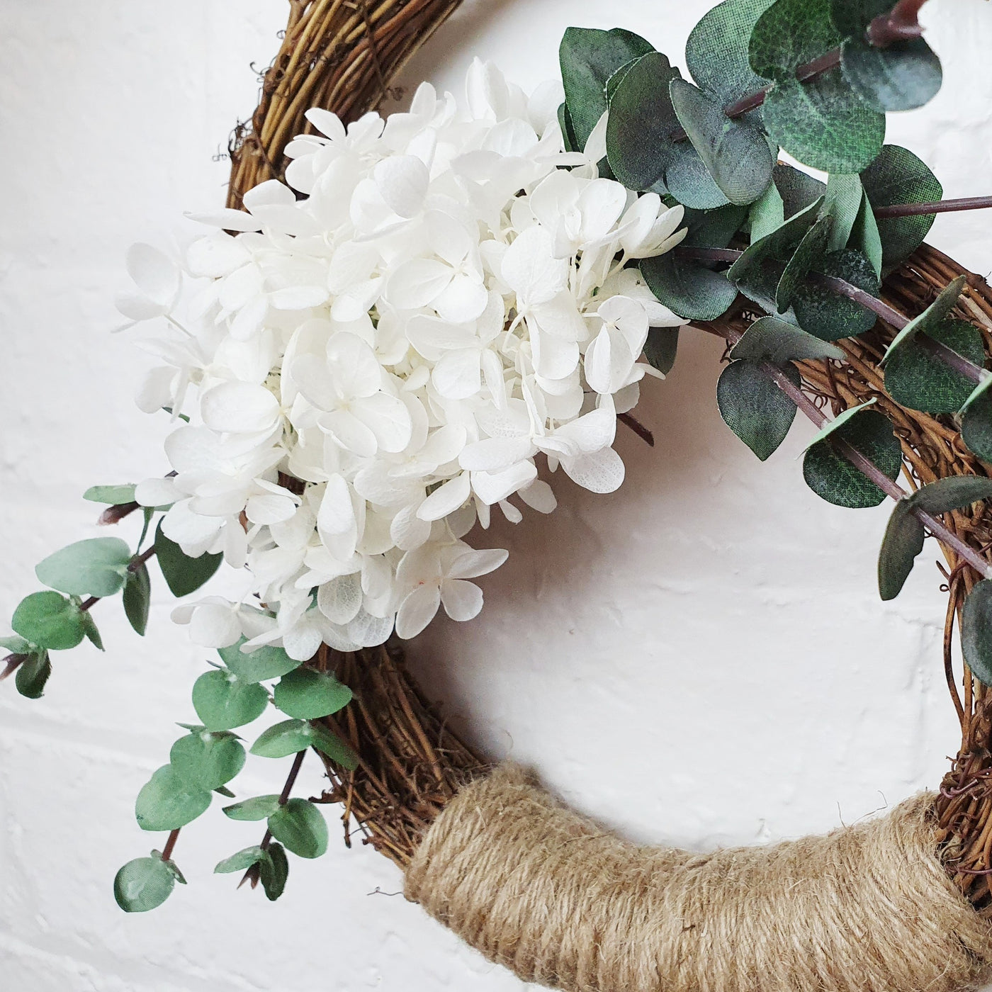 Preserved Hydrangea Spring Wreath